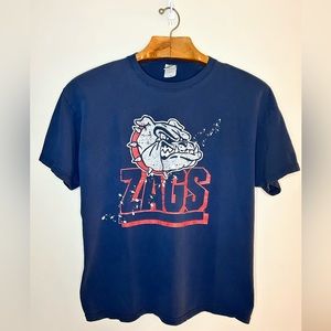 Gonzaga University Bulldogs Spokane, WA NCAA Blue Gildan XL Mens T Shirt HOLE